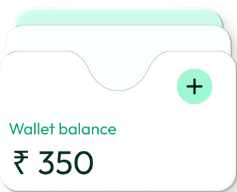 Wallet balance ₹350